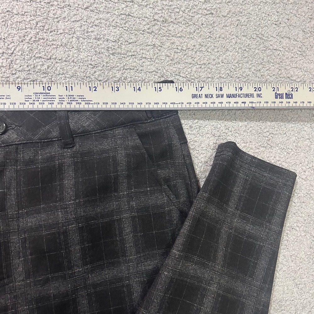 YoungLA Trousers 615 Immortal 32x28 Grey Plaid Streetwear Dark Academia Slim - Picture 2 of 11